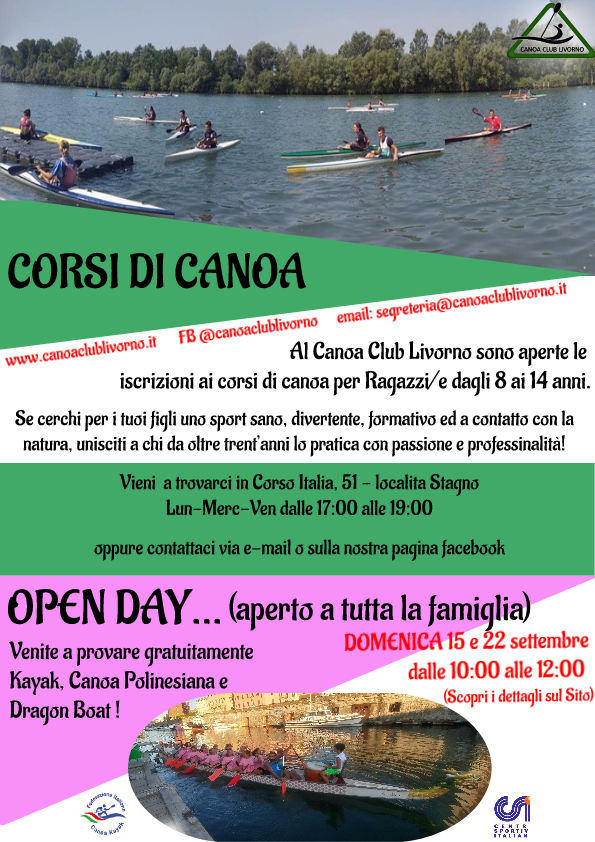 Canoa Club Livorno - Corsi di canoa kayak